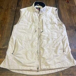 Scottevest TEC Travel Vest Mens Medium Tan Khaki Multi Pocket Utility Techwear